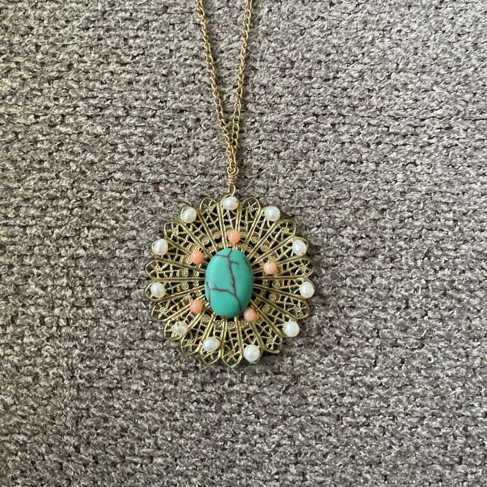 Long statement necklace